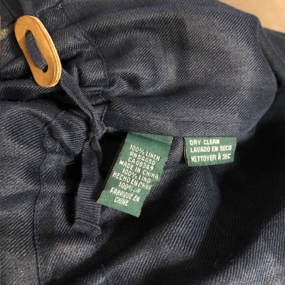 Linen Ralph Lauren Jacket / Shacket, Navy - Size Small - Picture 8 of 8